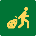 Trash cleanup icon